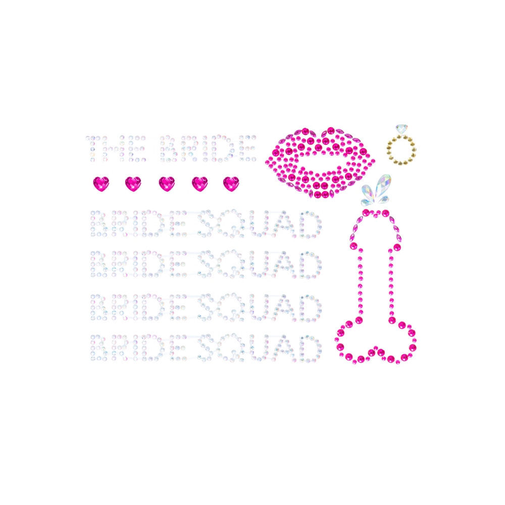 Leg Avenue - Bride Squad Body Jewels Sticker - Multicolours